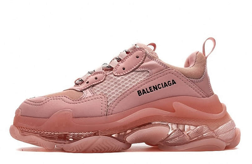 balenciaga triple s clear sole pink